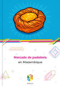Mercado de pastelería en Mozambique