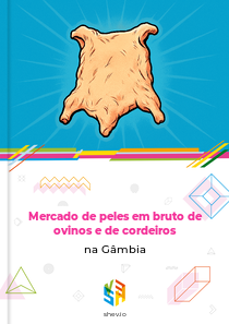 Mercado de peles em bruto de ovinos e de cordeiros na Gâmbia