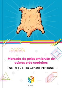 Mercado de peles em bruto de ovinos e de cordeiros na República Centro-Africana