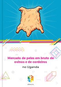 Mercado de peles em bruto de ovinos e de cordeiros no Uganda