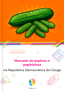 Mercado de pepinos e pepininhos na República Democrática do Congo