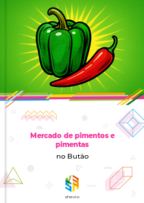 Mercado de pimentos e pimentas no Butão