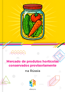 Mercado de produtos hortícolas conservados provisoriamente na Rússia