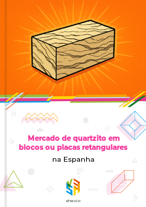 Mercado de quartzito em blocos ou placas retangulares na Espanha