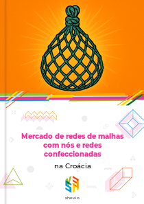 Mercado de redes de malhas com nós e redes confeccionadas na Croácia