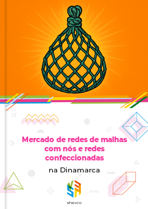 Mercado de redes de malhas com nós e redes confeccionadas na Dinamarca