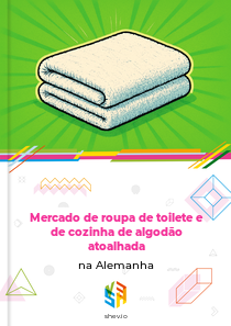 Mercado de roupa de toilete e de cozinha de algodão atoalhada na Alemanha