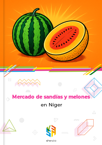 Mercado de sandías y melones en Níger