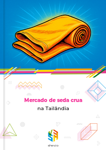 Mercado de seda crua na Tailândia