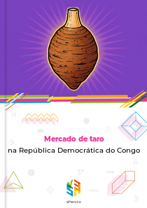 Mercado de taro na República Democrática do Congo