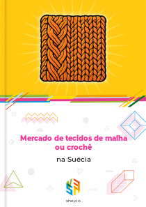 Mercado de tecidos de malha ou crochê na Suécia