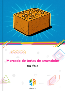 Mercado de tortas de amendoim na Ásia