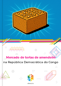 Mercado de tortas de amendoim na República Democrática do Congo