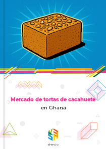 Mercado de tortas de cacahuete en Ghana