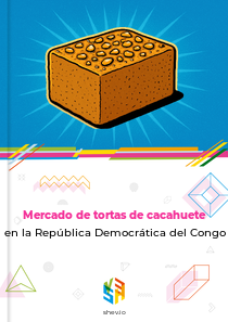 Mercado de tortas de cacahuete en la República Democrática del Congo