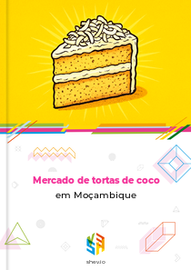 Mercado de tortas de coco em Moçambique