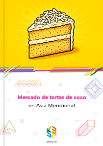 Mercado de tortas de coco en Asia Meridional
