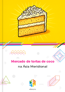 Mercado de tortas de coco na Ásia Meridional