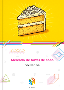 Mercado de tortas de coco no Caribe