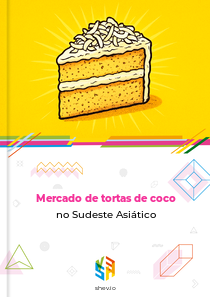 Mercado de tortas de coco no Sudeste Asiático