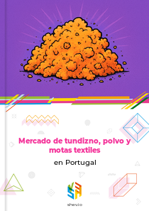 Mercado de tundizno, polvo y motas textiles en Portugal