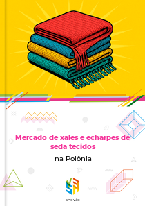 Mercado de xales e echarpes de seda tecidos na Polônia