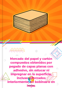 Mercado del papel y cartón compuestos obtenidos por pegado de capas planas con adhesivo, sin estucar ni impregnar en la superficie, incluso reforzados interiormente, en bobinas o en hojas en Finlandia