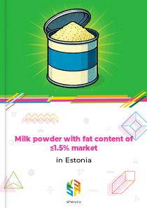 Milk powder with fat content of ≤1.5% market in Estonia