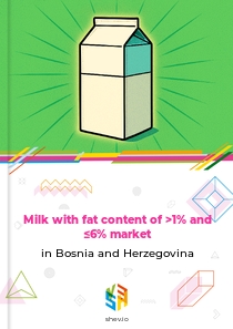 Milk with fat content of >1% and ≤6% market in Bosnia and Herzegovina