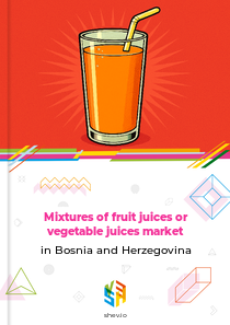 Mixtures of fruit juices or vegetable juices market in Bosnia and Herzegovina