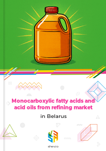 Monocarboxylic fatty acids and acid oils from refining market in Belarus