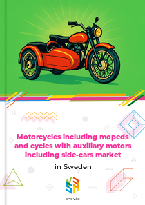 Motorcycles including mopeds and cycles with auxiliary motors including side-cars market in Sweden