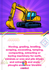 Moving, grading, levelling, scraping, excavating, tamping, compacting, extracting or boring machinery for earth, minerals or ores and pile drivers and extractors and snow ploughs and snow blowers market in Romania