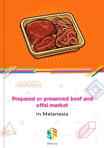 Prepared or preserved beef and offal market in Melanesia