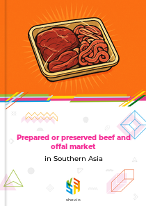 Prepared or preserved beef and offal market in Southern Asia