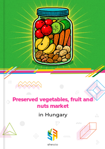 Preserved vegetables, fruit and nuts market in Hungary