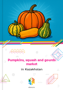 Pumpkins, squash and gourds market in Kazakhstan