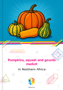 Pumpkins, squash and gourds market in Northern Africa