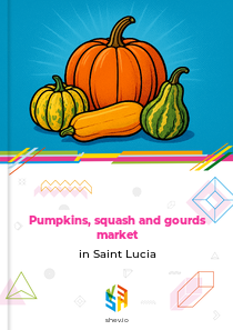 Pumpkins, squash and gourds market in Saint Lucia