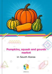 Pumpkins, squash and gourds market in South Korea