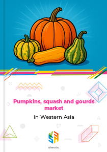 Pumpkins, squash and gourds market in Western Asia