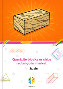 Quartzite blocks or slabs rectangular market in Spain