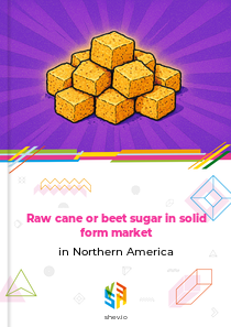 Raw cane or beet sugar in solid form market in Northern America