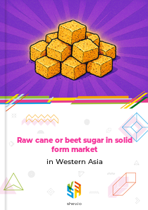 Raw cane or beet sugar in solid form market in Western Asia