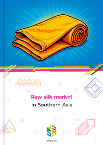 Raw silk market in Southern Asia