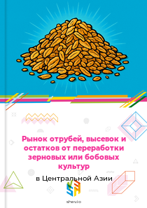 Рынок отрубей, высевок и остатков от переработки зерновых или бобовых культур в Центральной Азии