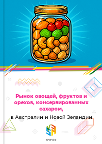 Рынок овощей, фруктов и орехов, консервированных сахаром, в Австралии и Новой Зеландии