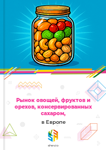 Рынок овощей, фруктов и орехов, консервированных сахаром, в Европе
