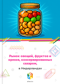 Рынок овощей, фруктов и орехов, консервированных сахаром, в Нидерландах