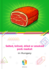 Salted, brined, dried or smoked pork market in Hungary